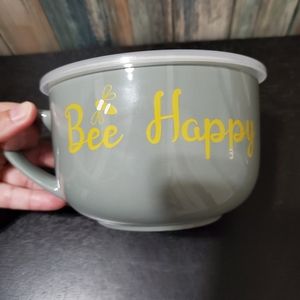🔴 OFFER $20🐿️ 24oz Soup Mug  "Bee Happy" NWT 🎁